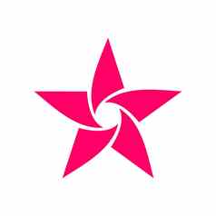 粉红色的明星向量标志模板插图设计向量每股收益