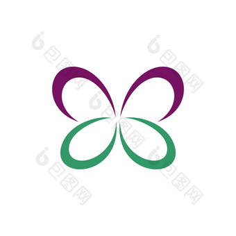 摘要蝴蝶swoosh标志模板插图设计插图设计向量每股收益