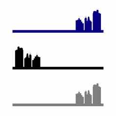 天际线小镇行标志模板插图设计向量每股收益