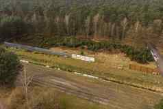 空中照片边境防御工事民主德国法国露天展览森林凯撒温克尔边境较低的萨克森Saxony-Anhalt