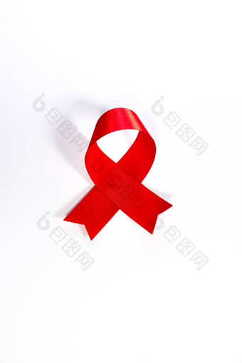 世界艾滋病一天红色的艾滋病丝带世界艾滋病一天12月红色的艾滋病丝带孤立的白色背景影子艾滋病图标艾滋病意识艾滋病毒慈禧艾滋病标志艾滋病象征艾滋病毒象征艾滋病毒疾病