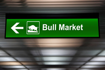 金融概念股票市场活动<strong>修改</strong>标志指示牛市场之前绿色颜色