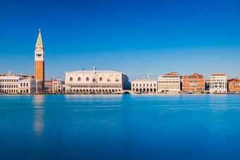 威尼斯城市景观意大利<strong>长曝光摄影</strong>视图三马可广场