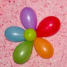 快乐色彩斑斓的花气球