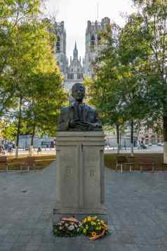 王鲍德温雕像布鲁塞尔比利时
