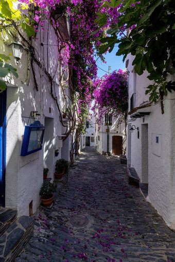 细节美丽的小小镇位于卡科斯塔布拉瓦加泰罗尼亚西班牙