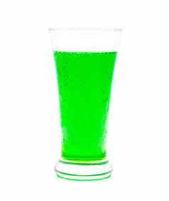 绿色闪闪发光的水玻璃白色背景