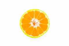 将军橙子水果白色背景