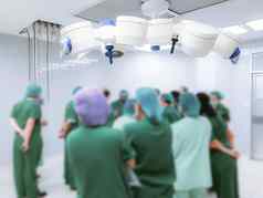 图像模糊手术医生团队操作房间医院