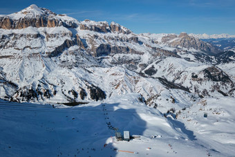 滑雪度假胜地白云石山脉意大利