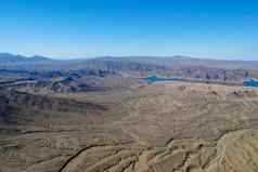 空中视图沙漠湖米德莫哈维族县亚利桑那州