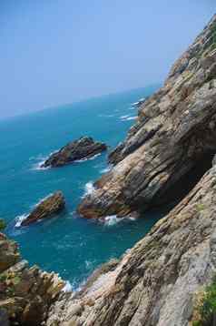 美丽的浪花伟大的岩石南中国