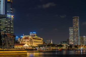 视图新加坡城市天际线