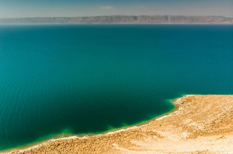 视图约旦海岸死海山西一边以色列