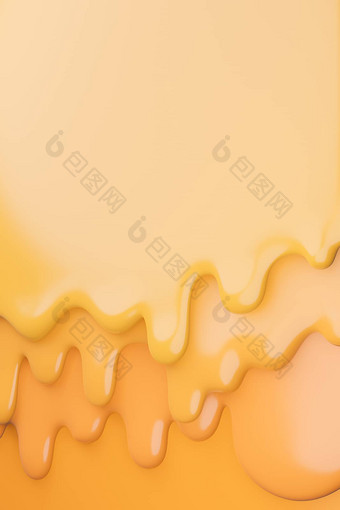 奶酪奶油液体滴奶酪融化黄色的背景模型插图