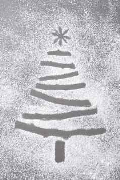 圣诞节树形状面粉撒烘焙表