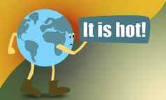 全球气候变暖概念地球地球