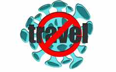 冠状病毒法律顾问旅行禁止标志