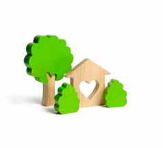 房子心木数据树灌木孤立的背景概念爱巢收购负担得起的住房抵押贷款贷款住宿家庭