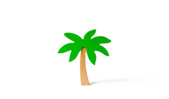 木棕榈树孤立的背景旅游邮轮温暖的国家发展旅游热带岛概念上的休闲假期娱乐放松