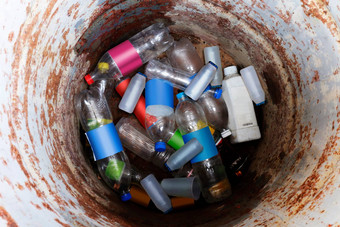 本垃圾垃圾垃圾塑料袋桩前视图回收本使桶石油圆轮