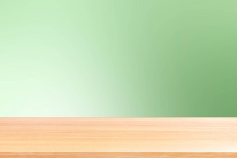空木表格地板梯度绿色软背景木表格董事会空前面色彩斑斓的梯度木板材空白光绿色梯度显示产品横幅广告