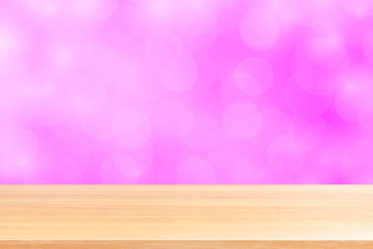 空木表格地板模糊散景软粉红色的梯度背景木板材空粉红色的散景色彩斑斓的光阴影色彩斑斓的散景灯梯度软横幅广告产品