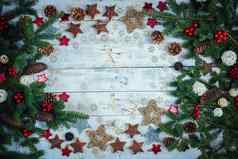圣诞节一年装饰背景枞树形分支机构
