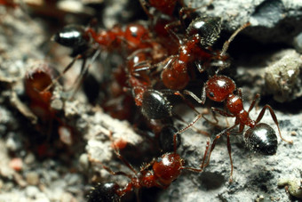棕色（的）蚂蚁集团护理蚜虫