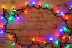 圣诞节背景色彩斑斓的灯免费的文本空间