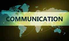 沟通概念全球世界地图