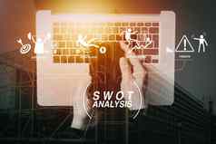 SWOT分析虚拟图的优势弱点威胁机会公司业务手智能手机移动PC电脑
