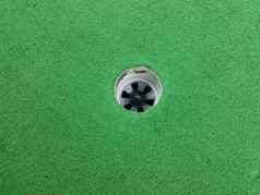 黑色的高尔夫球球洞微型高尔夫球
