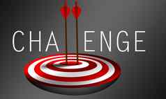 挑战与箭头目标业务成功概念