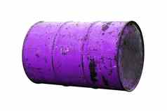桶石油紫色的孤立的背景白色