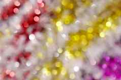 模糊图片黄色的金散景色彩斑斓的闪闪发光的快乐圣诞节快乐一年节日背景设计