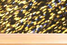 木板材黄金色彩斑斓的散景梁光摘要背景空木表格地板金散景晚上光多颜色背景木表格董事会空前面色彩斑斓的散景黄金光
