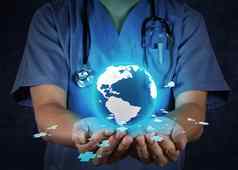 医疗医生持有世界全球手医疗网