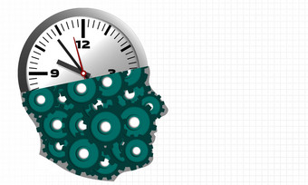 思考业务<strong>时间</strong>概念时钟<strong>齿轮</strong>人类hea