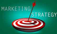 箭头打击目标市场营销策略概念