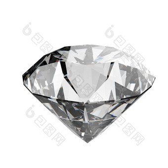 钻石孤立的白色模型