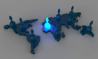 社会网络人类世界地图概念