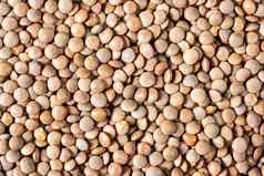 关闭棕色（的）小扁豆种子背景健康的vegeterian食物