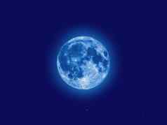 完整的月亮望远镜布满星星的天空