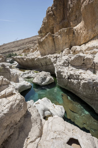 河池峡谷Wadi巴尼哈立德阿曼