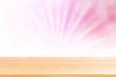 空木表格地板软粉红色的散景灯梁发光梯度背景木板材空粉红色的散景色彩斑斓的光发光粉红色的色彩斑斓的散景灯梯度软横幅广告