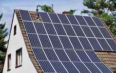 太阳能能源房子太阳能面板