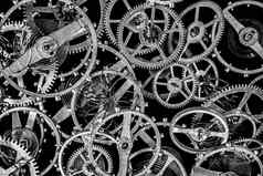 古董时钟机制蒸汽朋克风格齿轮齿轮轮子