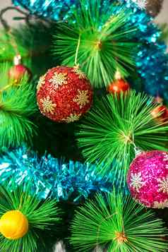 圣诞节树装饰球体俗丽的