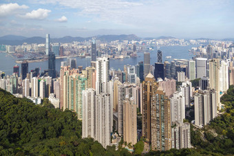 在<strong>香港香港</strong>中国约令人惊异的视图在<strong>香港香港</strong>城市维多利亚峰